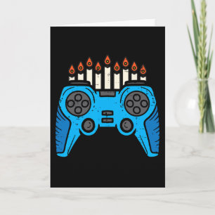 Cartão Jogador de Video Game Judeu Hanukkah Chanukah Home
