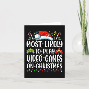 Cartão Jogador Divertido Mais Propenso a Jogar Video Game
