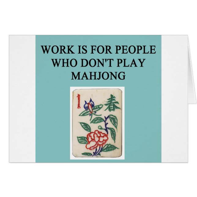 Cartão jogador do jogo do mahjong (Frente Horizontal)