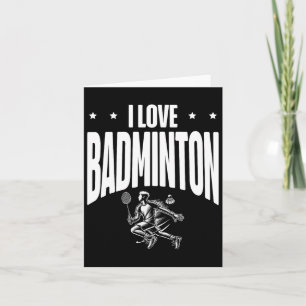 Cartão Jogador engraçado de Dminton ama design de peteca 