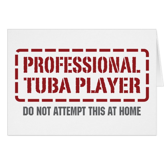 Cartão Jogador profissional da tuba (Frente Horizontal)