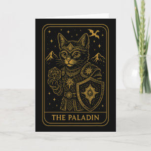 Cartão Jogador Rpg Paladino D20 Dados Nerdy Geek Gato Hom