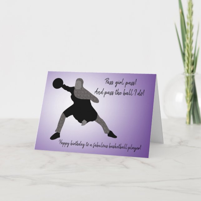 Cartão Jogadora de basquete Ajustado muçulmana (Frente)