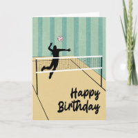 Jogadora de vôlei de aniversário
