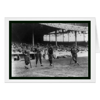 Cartão Jogadores de basebol em Cubs 1909