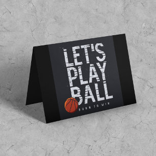 Cartão Jogadores de basquete jogam Nascer de bola para ga
