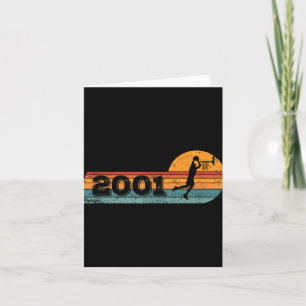 Cartão Jogadores de basquete Vintage Nascer 2001 Birthday