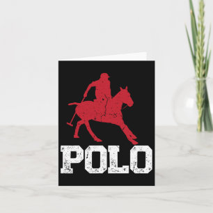 Cartão Jogadores de Polo Cavalo Ancorado Equestre