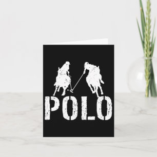 Cartão Jogadores de Polo Cavalo Ancorado Equestre