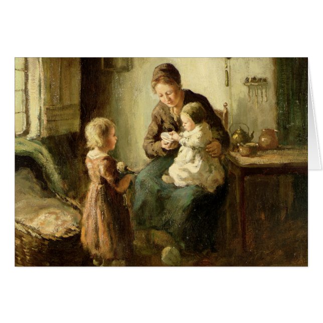 Cartão Jogando com bebê, século XIX (Frente Horizontal)