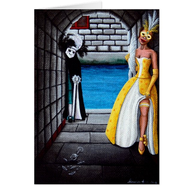 Cartão "Jogando com inveja " (Frente)