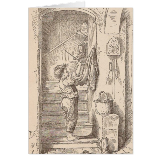 Cartão Jogando nas Escadas (Frente)