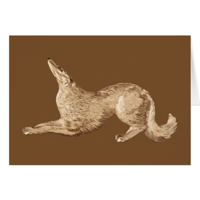 Cartão Jogando o Borzoi (Frente Horizontal)