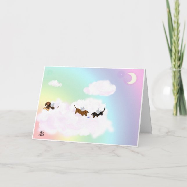 Cartão Jogando Sobre A Ponte Do Arco-Íris (Frente)