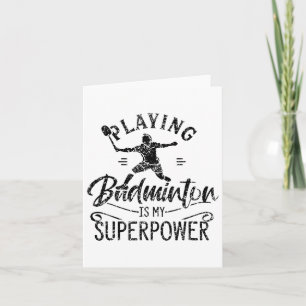 Cartão Jogar Badminton É Meu Jogador De Equipe De Superpo