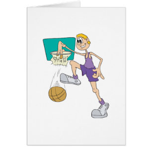 Cartão jogo de fazer super alto do jogador de basquetebol