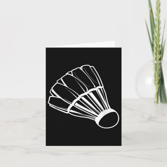 Cartão Jogo de Peteca de Badminton Esportes Indoor  (Frente)