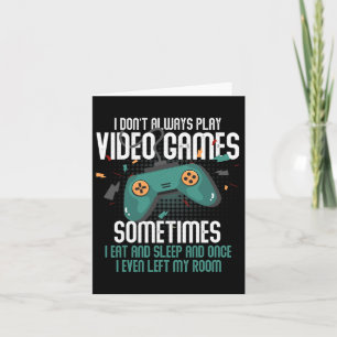 Cartão Jogo de Vídeo Engraçado Jogos Para Adolescentes Ho