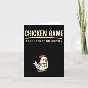Cartão Jogo do Frango Não Olhe para o Frango Engraçado Ch