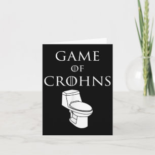 Cartão Jogo Engraçado De Crohns Awarness Crons Disease Sy