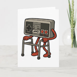 Cartão Jogo Jogador Antigo Engraçado Jogos Retro 80s 90s 