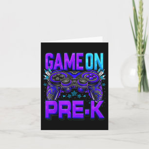 Cartão Jogo Na Camisa Pré-k De Volta Ao Nível Pré-k Da Es