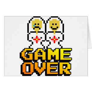 Cartão Jogo sobre o casamento (lésbica, de 8 bits)