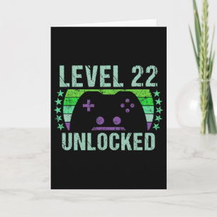 Cartão Jogo Vintage 22º Aniversário Presente 22 anos