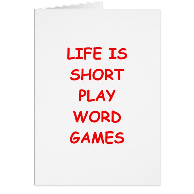 Cartão jogos de palavras (Frente)