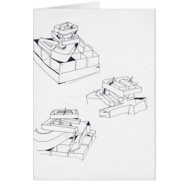 Cartão Jogos do Edifício 3 Cartas de Empilhamento Desenho (Frente)