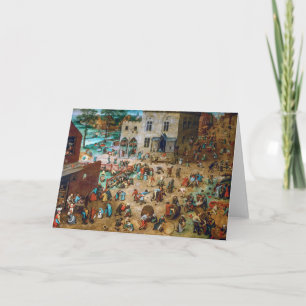 Cartão Jogos Infantis   Pieter Bruegel, o Velho  