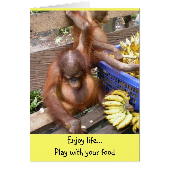 Cartão Jogue com sua Comida (Frente)