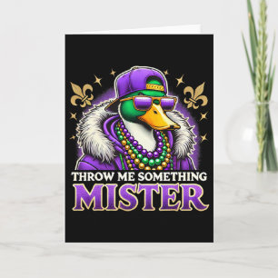Cartão Jogue-me algo Senhor Festival do Pato de Mardi Gra