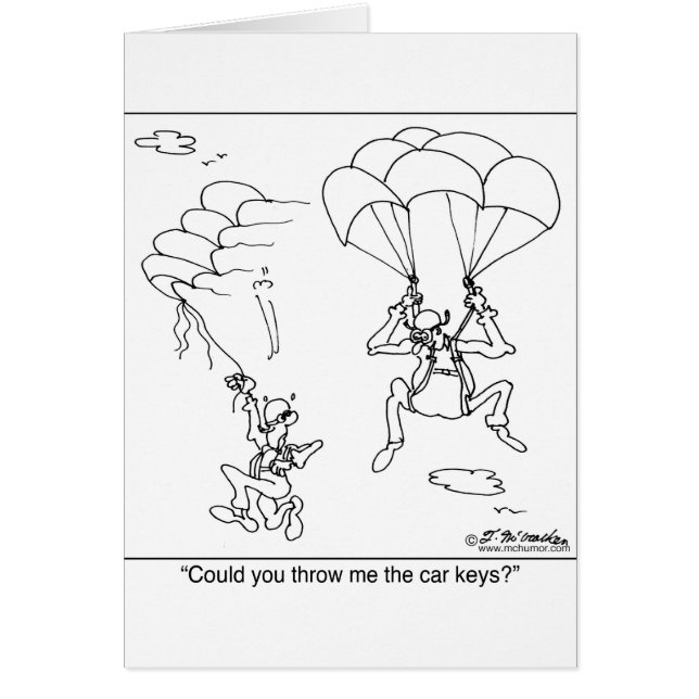 Cartão Jogue-me as chaves (Frente)