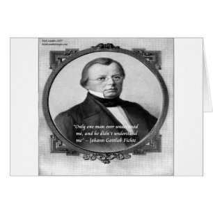 Cartão Johann Fichte "Mal-Interpretado"