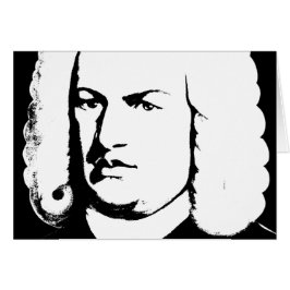 Cartão Johann Sebastian Bach abstrakt em Schwarz und weiß