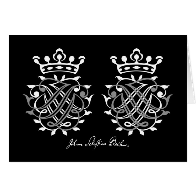 Cartão Johann Sebastian Bach Siegel (Frente Horizontal)