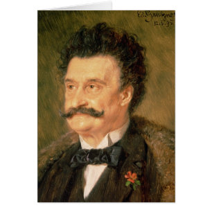 Cartão Johann Strauss o mais novo, 1895