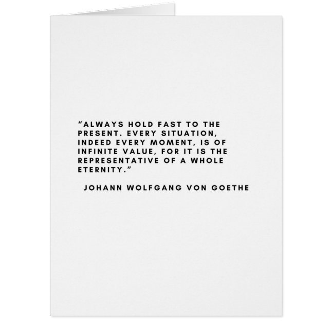 Cartão Johann Wolfgang Von Goethe Card (Frente)