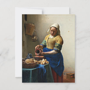 Cartão Johannes Vermeer, A Milkmaid