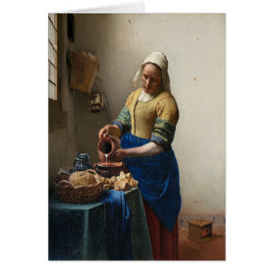 Cartão Johannes Vermeer, A Milkmaid