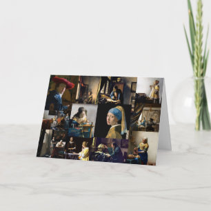 Cartão Johannes Vermeer - Patchwork de obras-primas