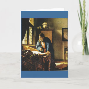 Cartão Johannes Vermeer's The Geographer (circa 1669)