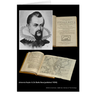Cartão Johannis Kepler & De Stella Nova (publicado em 160