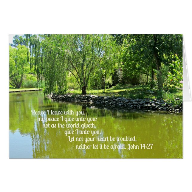 Cartão John 14:27 Paz... (Frente Horizontal)