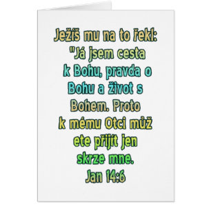 Cartão John 14:6 Checo