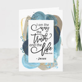 Cartão John 14:6 Eu sou o jeito que a vida é Bíblia crist