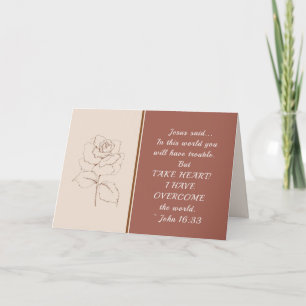 Cartão John 16:33 Take Heart! I Have Overcome the World