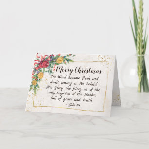 Cartão John 1:14 A palavra tornou-se Carne, Natal