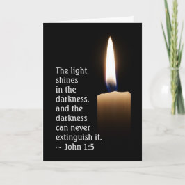 Cartão John 1:5 A luz brilha na escuridão